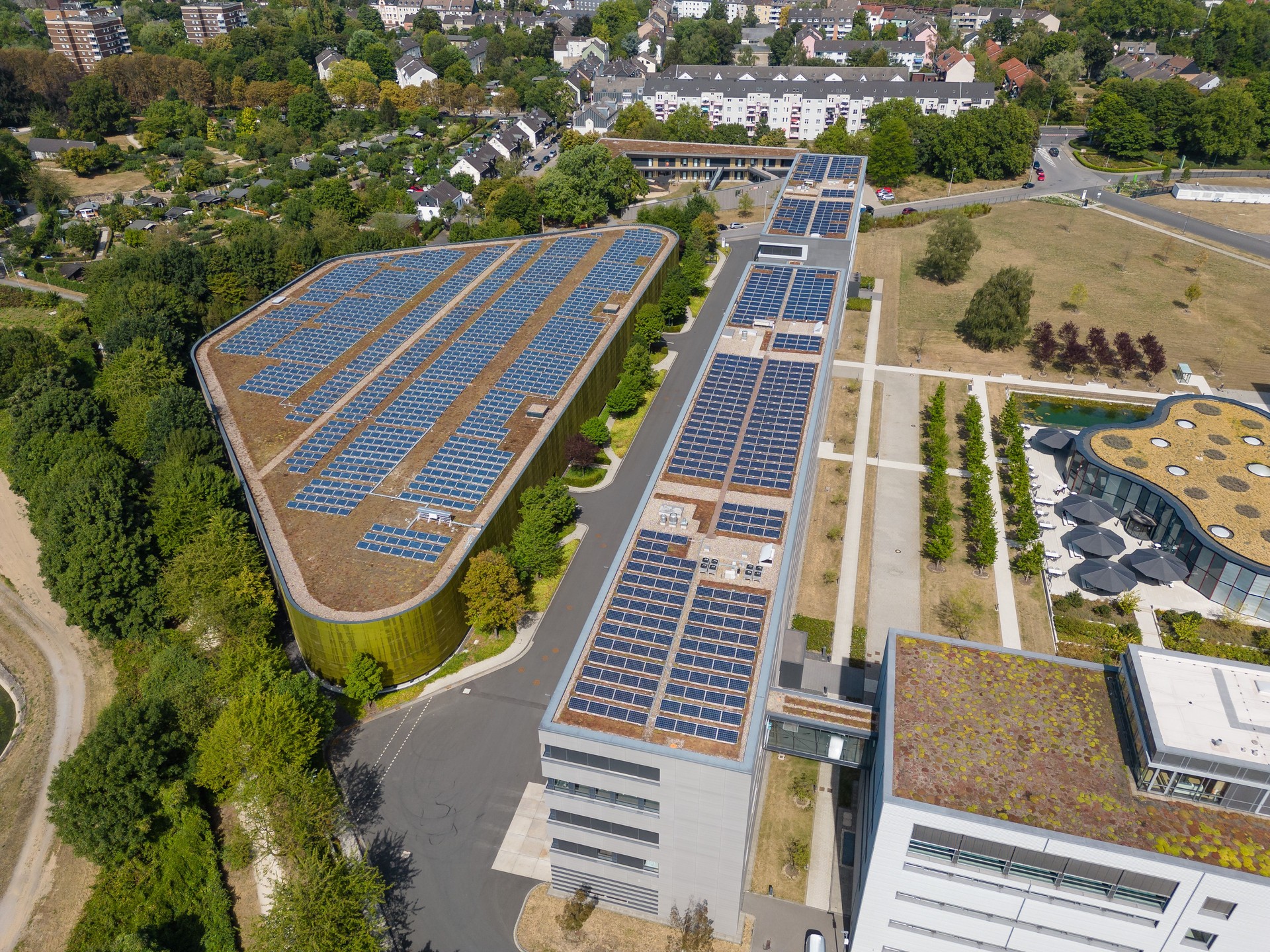 Solar panels on office building